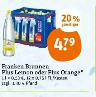 tegut Franken Brunnen Plus Lemon Oder Plus Orange Angebot