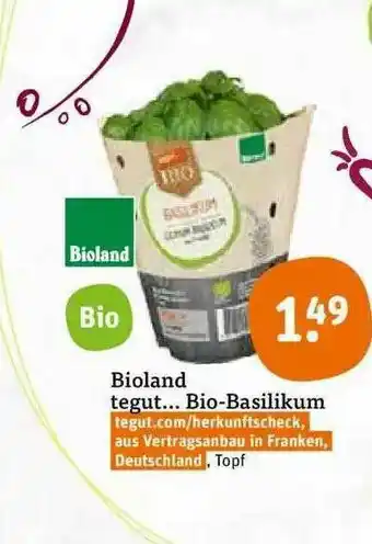 tegut Bioland Tegut Bio Basilikum Angebot