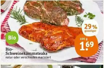 tegut Bio Schweinekammsteaks Angebot