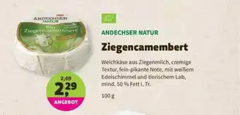 Denns BioMarkt Andechser Natur Ziegencamembert Angebot