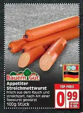 Edeka Bauern Gut Appetiter Streichmettwurst Angebot