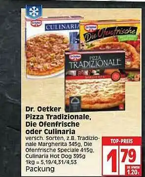 Edeka Dr Oetker Pizza Tradizionale, Die Ofenfrische Oder Culinaria Angebot