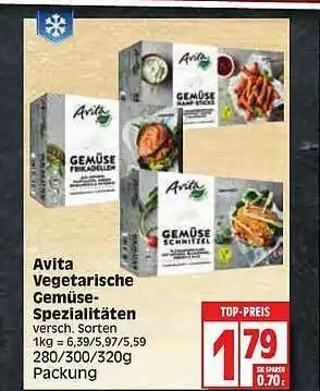 Edeka Avita Vegetarische Gemüse-spezialitäten Angebot