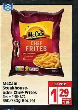 Edeka Mccain Steakhouse- Oder Chef-frites Angebot