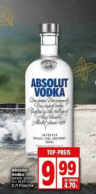 Elli Markt Absolut Vodka Angebot