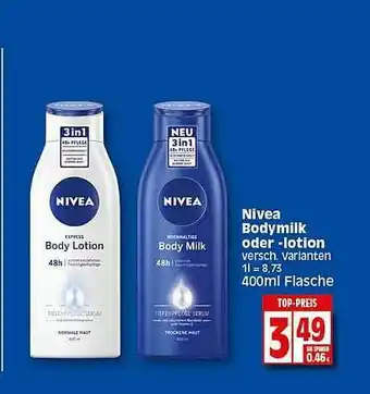 Elli Markt Nivea Bodymilk Oder Lotion Angebot