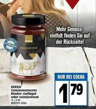 Elli Markt Edeka Genussmomente Rinder-geflügel Oder Gemüsefond Angebot