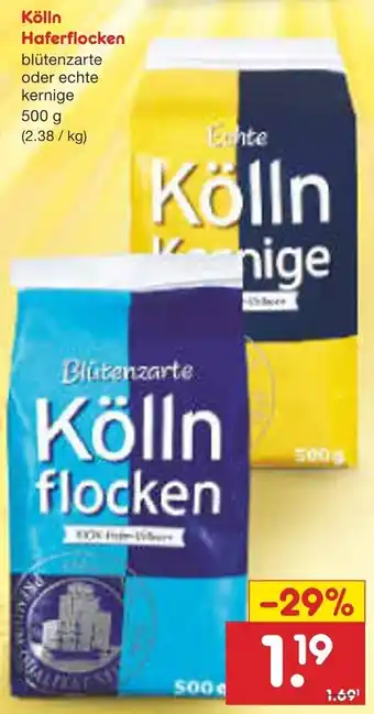 Netto Marken-Discount Kölln Haferflocken 500 g Angebot