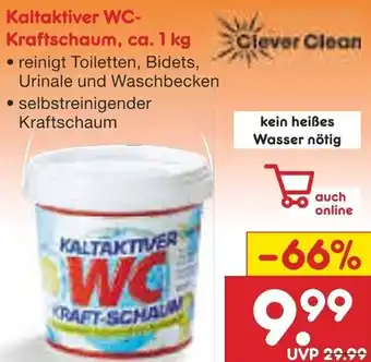 Netto Marken-Discount Clever Clean Kaltaktiver WC-Kraftschaum, ca. 1 kg Angebot