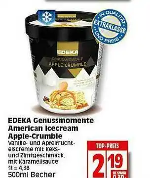 Elli Markt Edeka Genussmomente American Icecream Apple-crumble Angebot