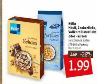 Kupsch Kölln Müsli, Zauberfleks Vollkorn Haferfleks Oder Kissen Angebot