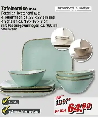 Poco Tafelservice Casa Ritzenhoff & Breker Angebot