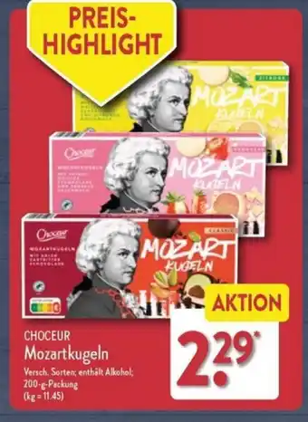 Aldi Nord CHOCEUR Mozartkugeln 200-g-Packung Angebot