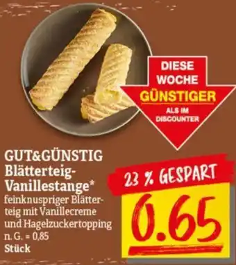 NP Discount GUT&GÜNSTIG Blätterteig Vanillestange Angebot
