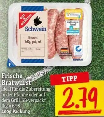 NP Discount Gut & Günstig Frische Bratwurst 400g Packung Angebot