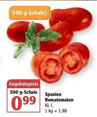 Globus Romatomaten Angebot
