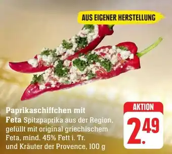 Scheck-in-Center Paprikaschiffchen mit Feta Spitzpaprika, 100 g Angebot