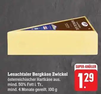 Scheck-in-Center Lesachtaler Bergkäse Zwickel 100 g Angebot