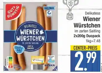 E-Center Gut & Günstig Delikatess Wiener Würstchen 2x200 g Duopack Angebot