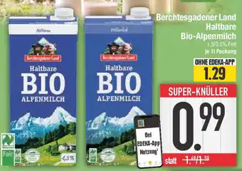 E-Center Berchtesgadener Land Haltbare Bio-Alpenmilch 1 L Packung Angebot