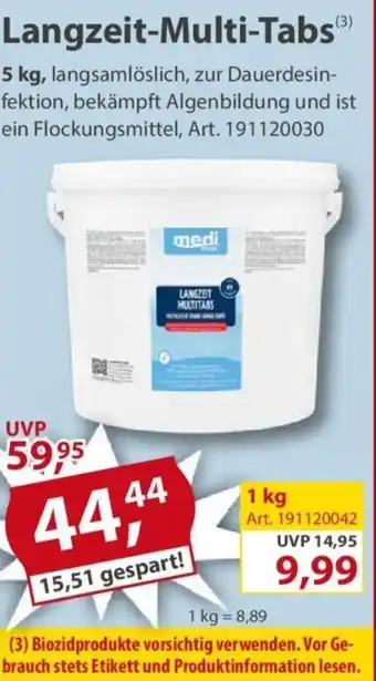 Sonderpreis Baumarkt medi POOL Langzeit-Multi-Tabs 5kg Angebot