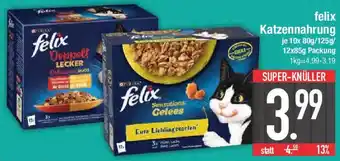 E-Center felix Katzennahrung 10x 80g/125g/ 12x85g Packung Angebot