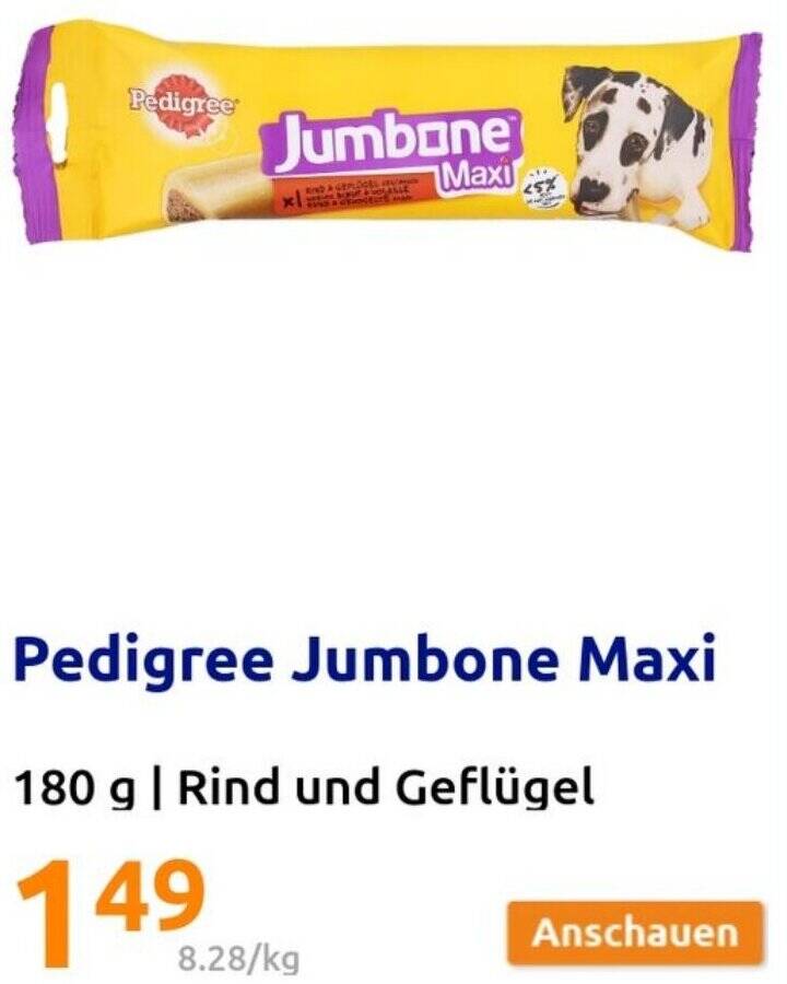 Pedigree Jumbone Maxi 180 g Angebot bei Action