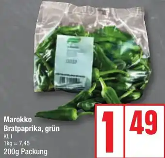 Edeka Marokko Bratpaprika, grün 200g Packung Angebot