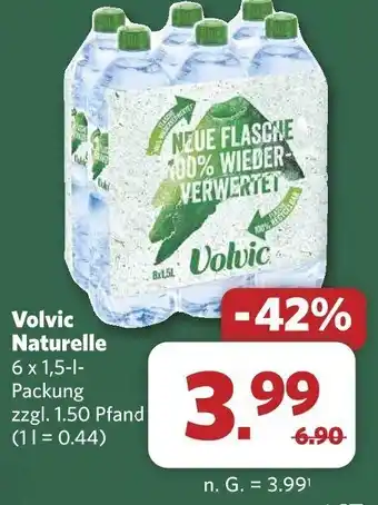 Combi Volvic Naturelle 6 x 1,5-l- Packung Angebot