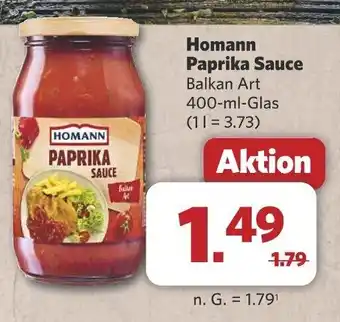 Combi Homann Paprika Sauce Balkan Art 400-ml-Glas Angebot