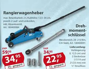 Sonderpreis Baumarkt Rangierwagenheber Angebot