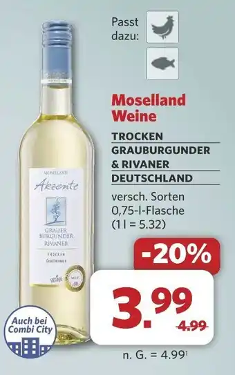 Combi Moselland Weine 0,75 l Flasche Angebot