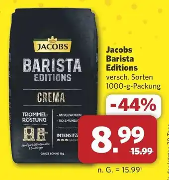 Combi Jacobs Barista Editions 1000-g-Packung Angebot