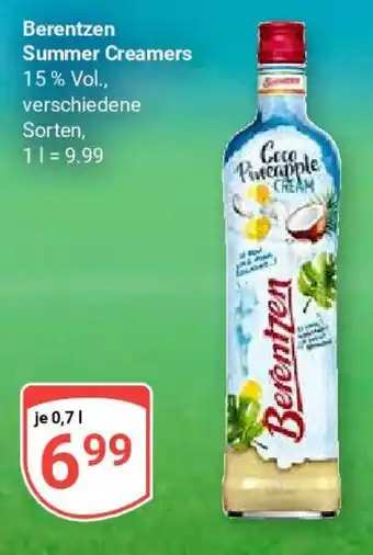 Globus Berentzen Summer Creamers 0,7 l Angebot