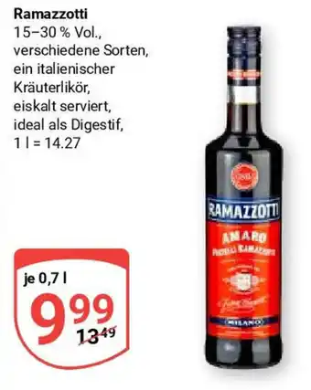 Globus Ramazzotti 0,7 l Angebot