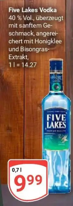 Globus Five Lakes Vodka 0,7 l Angebot