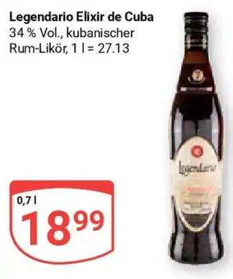 Globus Legendario Elixir de Cuba 0,7 l Angebot