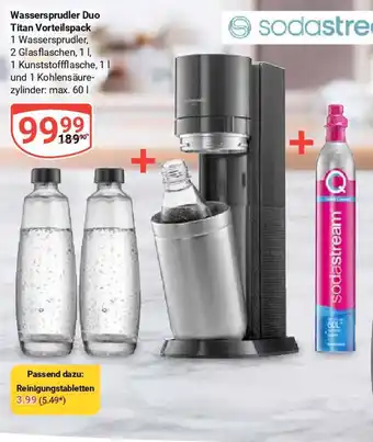 Globus sodastream Wassersprudler Duo Titan Vorteilspack Angebot