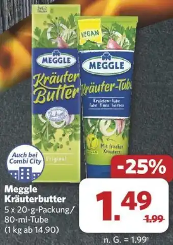 Combi Meggle Kräuterbutter 5 x 20 g Packung/ 80 ml Tube Angebot