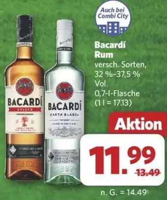 Combi Bacardi Rum 0,7 L Flasche Angebot