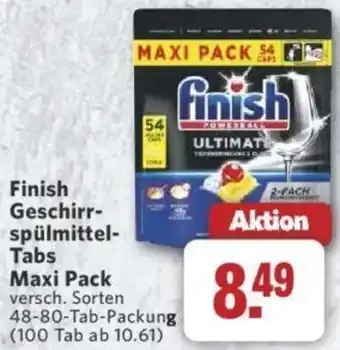 Combi Finish Geschirrspülmittel Tabs Maxi Pack 48-80 Tab Angebot