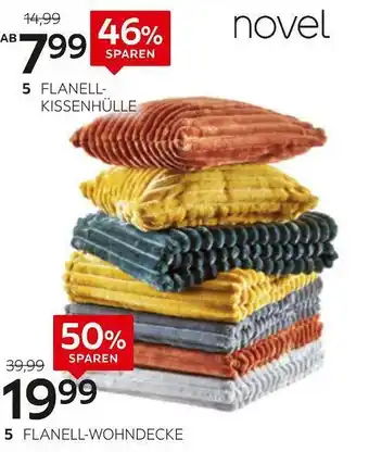 XXXLutz Novel flanell-wohndeck, flanell-kissenhülle oder nackenrolle-kissenfüllung „big cord“ Angebot