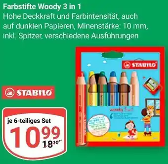 Globus STABILO Farbstifte Woody 3 in 1 Angebot