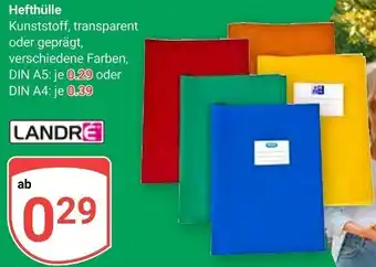 Globus LANDRE Hefthülle Angebot