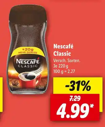 Lidl Nescafé classic röstkaffee Angebot