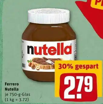 REWE Ferrero nutella Angebot