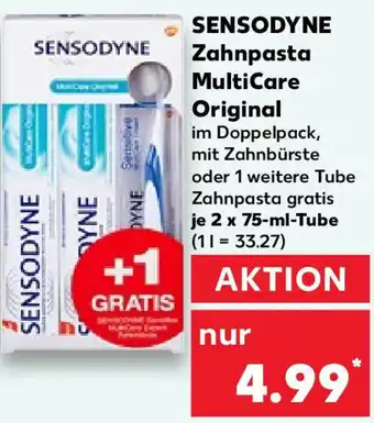 Kaufland SENSODYNE Zahnpasta MultiCare Original 2x75 ml Tube Angebot