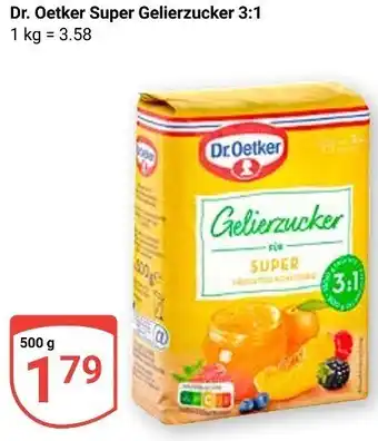 Globus Dr. Oetker Super Gelierzucker 3:1, 500 g Angebot