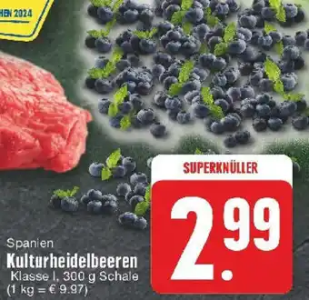 Edeka Spanien Kulturheidelbeeren 300 g Schale Angebot