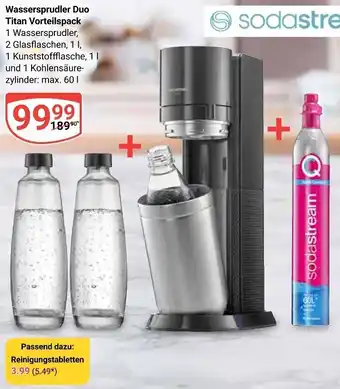 Globus Sodastream Wassersprudler Duo Titan Vorteilspack Angebot